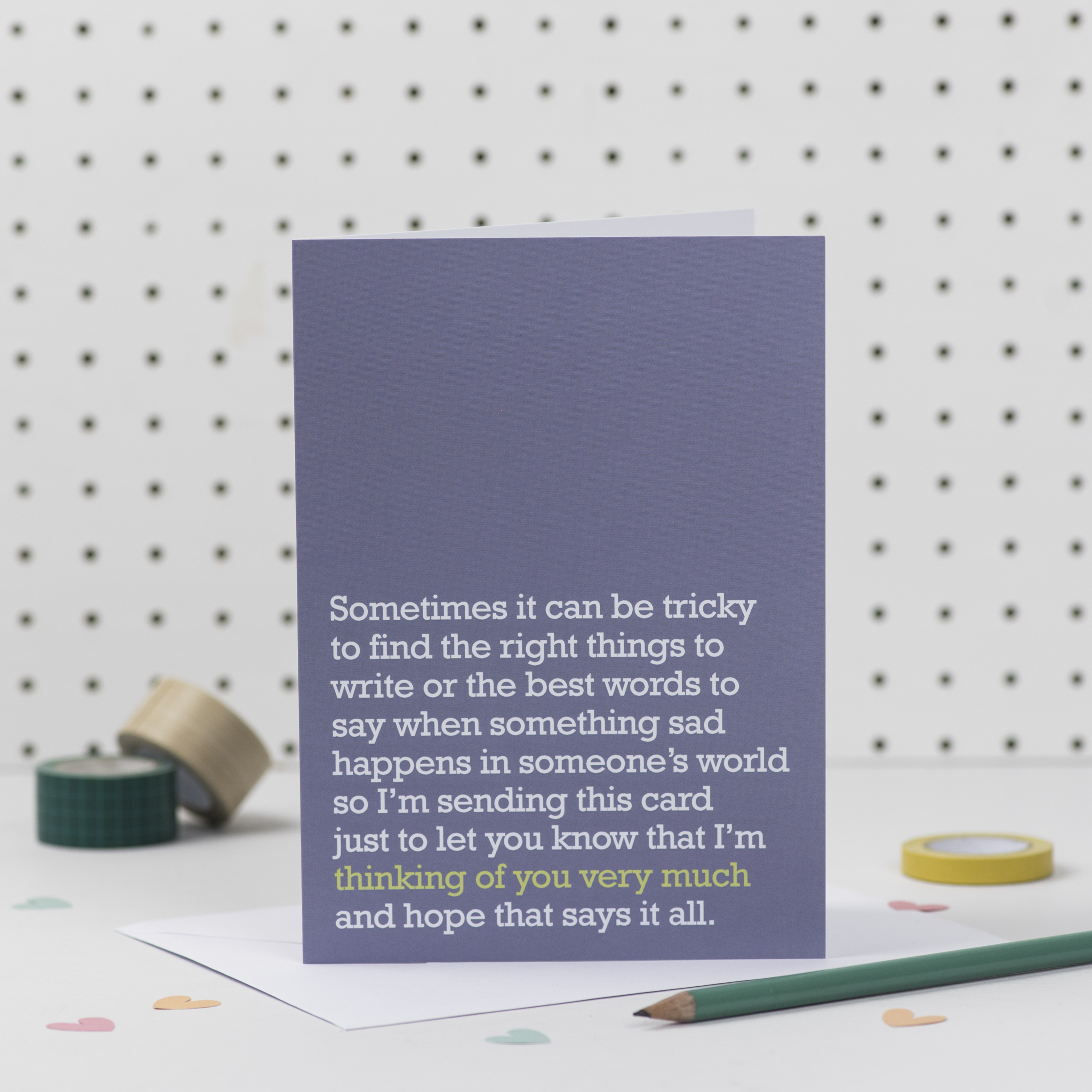 'Thinking Of You Very Much' Sympathy Card | The Right Lines